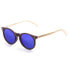 Очки LENOIR EYEWEAR Lenoirne Sunglasses Bamboo Arm With Brown Dark Frame With Blue Revo Lens I, CAT3 - фото #2