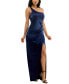 ფოტო #9 პროდუქტის Juniors' Satin One-Shoulder Gown