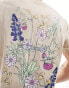 Columbia Navy Heights floral graphic back print t-shirt in beige Exclusive at ASOS Бежевый, L - фото #2