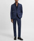 ფოტო #3 პროდუქტის Men's Super Slim-Fit Printed Suit Pants