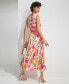 Фото #2 товара Women's Printed Chiffon Wrap Dress