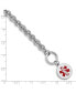 ფოტო #3 პროდუქტის Sterling Silver Rhodium Engraveable Enamel Disc Medical ID Bracelet