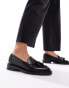 schuh Lina tassel loafers in black leather