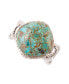 Фото #1 товара Hypnosis Genuine Turquoise and Sterling Silver Abstract Ring