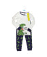 Фото #2 товара Little Boys Cotton Pajama Set Dino