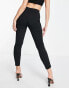 ASOS DESIGN high waist trousers skinny fit in black