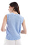 ASOS DESIGN knitted tank top with swan pattern in blue BLAU, XS - EU 32-34 - фото #3