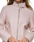 Women's Faux Leather Latch Collar Racer Jacket