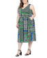 Plus Size Midi Length Sleeveless Pocket Dress