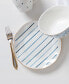 Фото #3 товара Blue Bay Stripes Dinner Plates, Set of 4