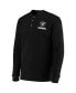 Фото #7 товара Men's Black Las Vegas Raiders Logo Maverick Thermal Henley Long Sleeve T-shirt