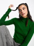 Фото #1 товара JJXX soft knit roll neck top in bright green