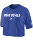 Women's Royal Duke Blue Devils Wordmark Cropped T-shirt