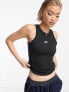 Nike Dance mini swoosh rib vest in black