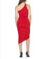 Фото #2 товара Women's One Shoulder Ruched Bodycon Dress