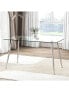 Фото #7 товара Modern Glass Rectangular Dining Table with Metal Legs