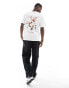 Jack & Jones oversized cherry blossom back print t-shirt in white weiß, XXL - Chest 120cm - фото #1