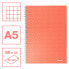 ESSELTE Wiro Cardboard Covers Color Breeze A5 Squared Coral Notebook