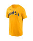 Men's Gold Seattle Mariners 2023 City Connect Wordmark T-shirt