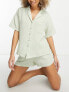 Фото #4 товара Lindex Exclusive short sleeve pyjama set in light green