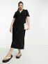 Фото #4 товара ASOS DESIGN Curve ultimate midi tea dress with collar in black