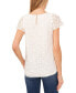 Фото #2 товара Women's Crewneck Flutter Sleeve Lace Top