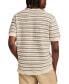 Men's Short Sleeve Crewneck Striped Sweater