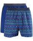ფოტო #1 პროდუქტის Men's 2-pk. Patterned & Solid Boxer Shorts, Created for Macy's