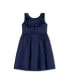Фото #4 товара Платье для малышей Hope & Henry безрукавное с кружевным воротником Сатиновое вечернее платье