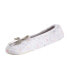 ფოტო #1 პროდუქტის Isotoner Embroidered Terry Ballerina Slipper, Online Only