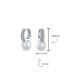 Фото #4 товара Elegant Bridal Modern CZ Pave Encrusted White Simulated Pearl Mini Hoop Drop Huggie Earrings For Women Wedding