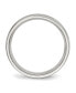 ფოტო #2 პროდუქტის Stainless Steel Brushed with CZ Half Round 5.5mm Band Ring