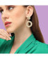 ფოტო #3 პროდუქტის Women's Silver Corroded Drop Earrings