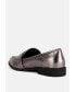 ფოტო #1 პროდუქტის haruka metallic faux leather loafers