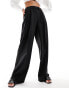 Фото #2 товара Vila tailored wide leg trousers in black