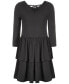 ფოტო #2 პროდუქტის Big Girls Ribbed-Knit Tiered Ruffled Dress, Created for Macy's