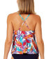 Women's Printed V-Neck Tankini Top