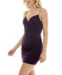 ფოტო #3 პროდუქტის Juniors' Metallic-Mesh Sweetheart-Neck Dress