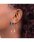 ფოტო #3 პროდუქტის Stainless Steel Polished Rainbow IP-plated Hoop Earrings