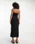 ASOS DESIGN bandeau bodycon midi dress in black Черный, 32 - фото #4