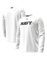 ფოტო #1 პროდუქტის Men's White Navy Midshipmen 2023 Aer Lingus College Football Classic Performance Long Sleeve T-shirt