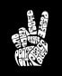 ფოტო #3 პროდუქტის Men's Raglan Baseball Word Art Peace Out T-shirt