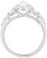 ფოტო #5 პროდუქტის Diamond Pear Halo Engagement Ring (1-1/4 ct. t.w.) in 14k White Gold
