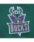 Фото #4 товара Men's Green Distressed Milwaukee Bucks Hardwood Classics Vintage-Like Logo Full-Zip Bomber Jacket