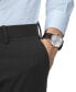 ფოტო #2 პროდუქტის Men's Swiss Gentleman Brown Leather Strap Watch 40mm