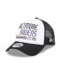 ფოტო #1 პროდუქტის Men's White, Black Baltimore Ravens Stacked A-Frame Trucker 9FORTY Adjustable Hat