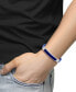 Фото #2 товара EFFY® Men's Lapis & Blue Leather Bracelet in Sterling Silver (Also in Onyx & Malachite)