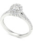 ფოტო #1 პროდუქტის Diamond Oval Halo Engagement Ring (1 ct. t.w.) in 14k White Gold