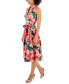 Фото #3 товара Women's Floral Poplin Sleeveless Wrap Dress