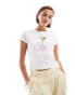 Фото #4 товара ASOS DESIGN baby tee with martini drink graphic in white